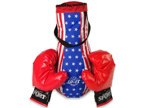 Kids Punch Bag Kit Childrens Mega Boxing Set + Gloves Boxing Bag Set 40 cm
