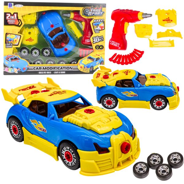 Little Mechanic's Set: Disassembled Car, Screwdriver, Lights, Sounds