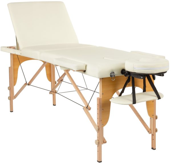 Stół, łóżko do masażu 3-segmentowe drewniane